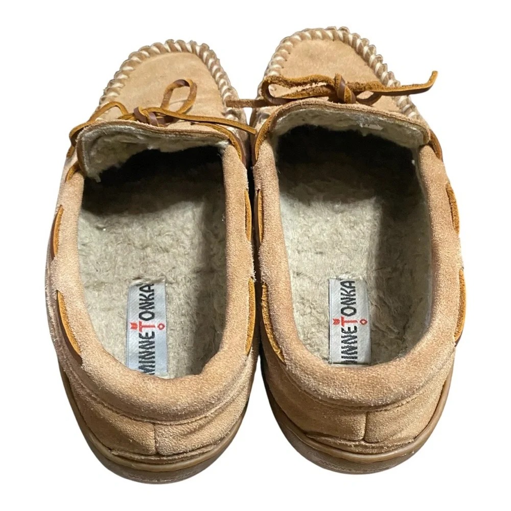 Minnetonka Tan Suede Moccasin Loafers 8